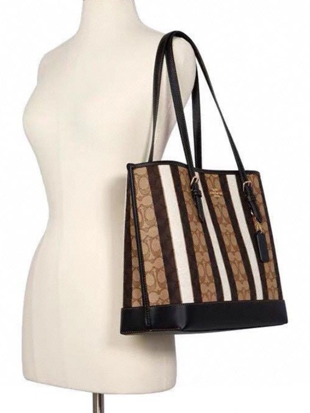 COACH Large Mollie Tote Bag
In Signature Jacquard With Stripes C4008 - Picture 13 of 14